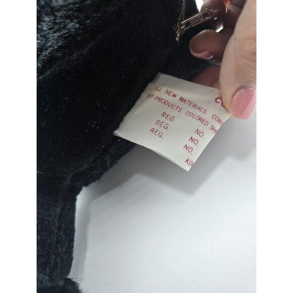 Vintage 1960s Radio Poodle Plush Black W/ Chain Transister Japan MCM Untested - Picture 4 of 7